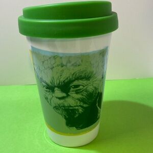 Star Wars Jedi Master Yoda Ceramic 8oz Travel Coffee Tea With Drinking Lid